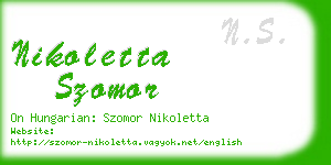 nikoletta szomor business card